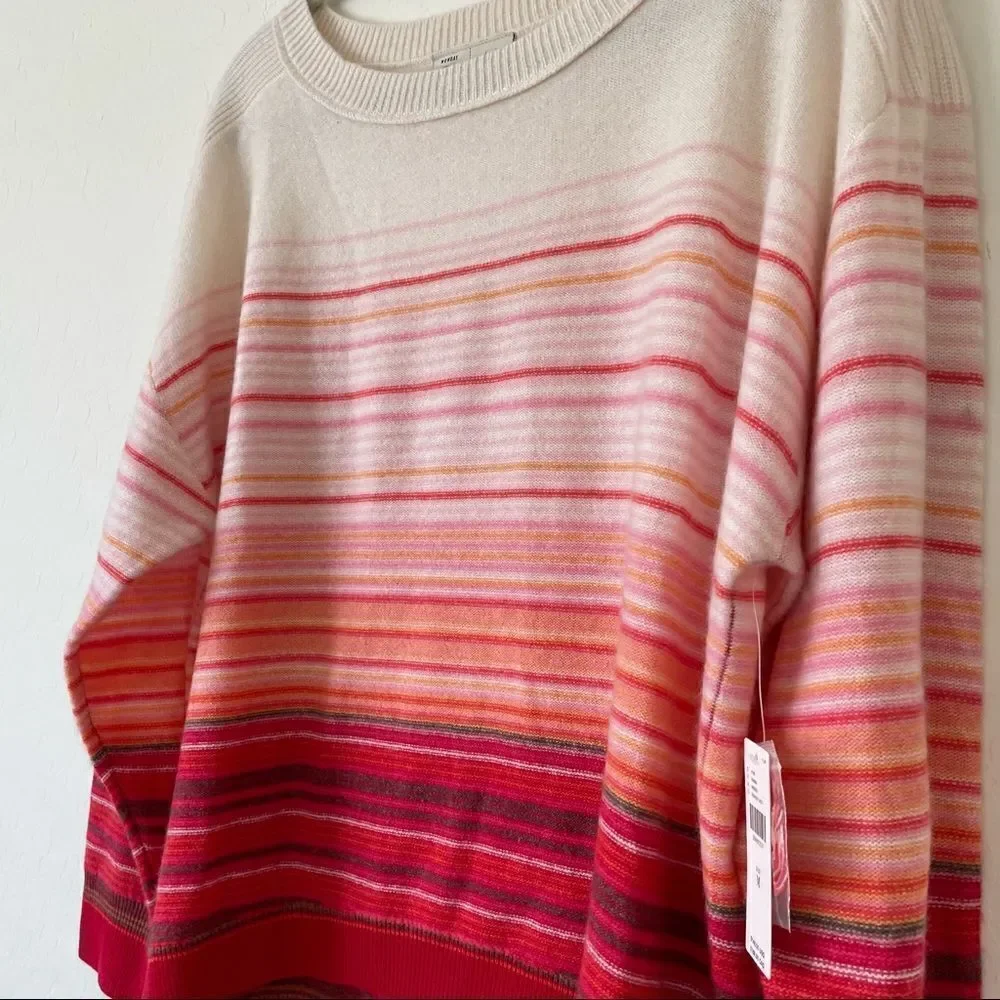 ANTHROPOLOGIE Saturday Sunday Cashmere Striped Ombré Sweater NWT